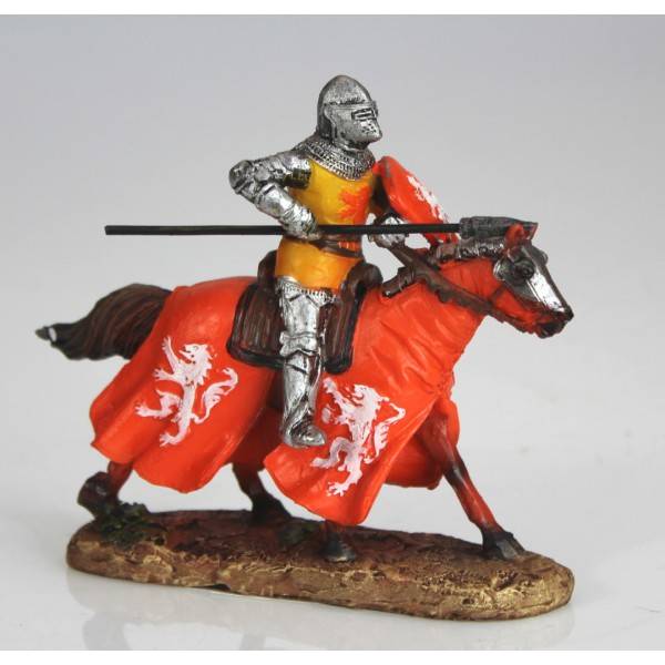 Figurka rytíře na koni souboj 12cm polyresin - IntArt