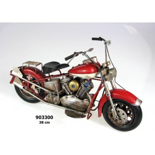 Plechový model motorka červená 38cm - IntArt