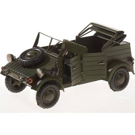 Plechový model německého auta VW82 Kübelwagen / Kaďour 32cm - IntArt