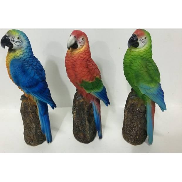Papoušek, polyresinová dekorace, cena za 1 kus WFD5570 Art