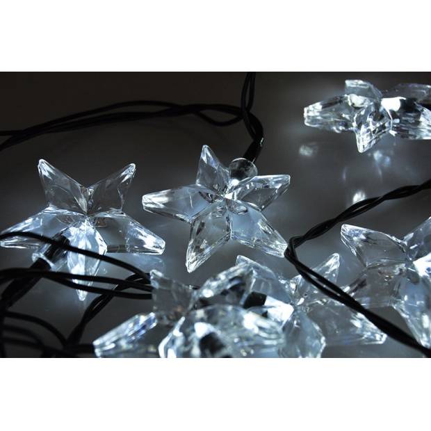 LED vánoční řetěz, hvězdy, 20 LED, 3m, přívod 3m, IP20, bílá 1V30-W Solight