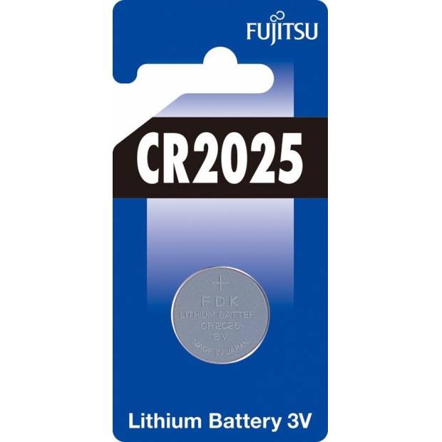 Fujitsu knoflíková lithiová baterie CR2025, blistr 1ks