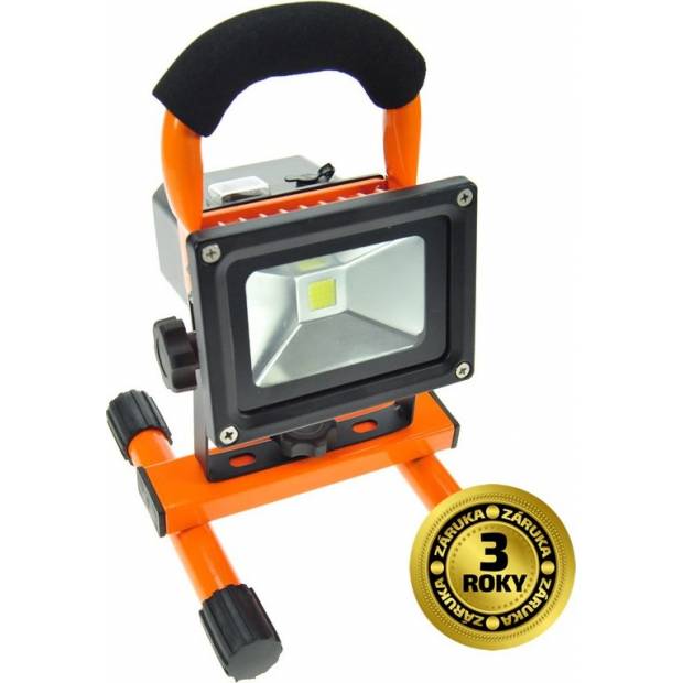 LED reflektor 10W, přenosný, nabíjecí, 700lm, oranžovo-černý WM-10W-DE Solight