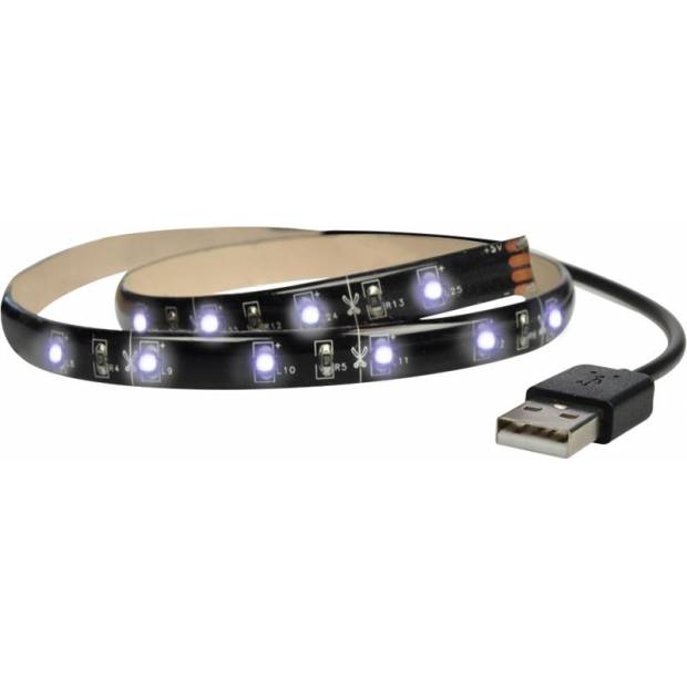 LED pásek WM501 náladové osvětlení, napájení z USB 100 cm s vypínačem, studená bílá WM501 Solight