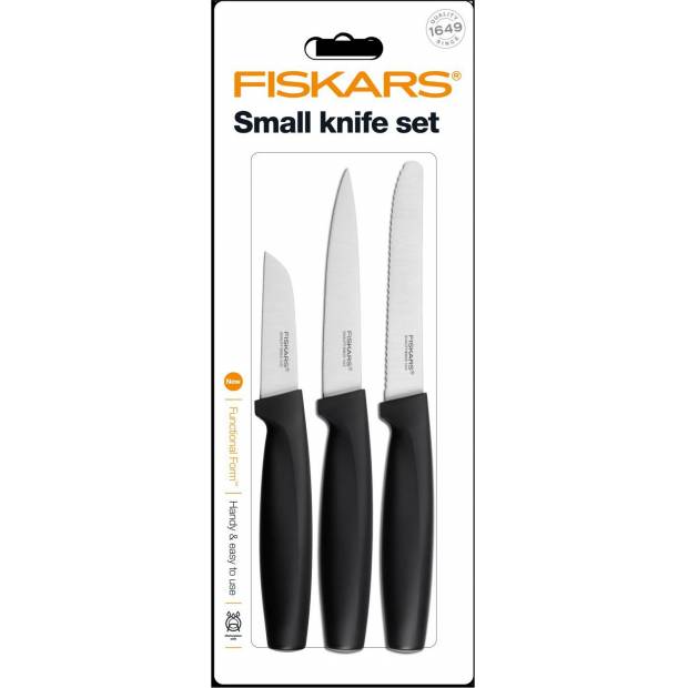 Set 3 malých nožů, černé 1014274 Fiskars