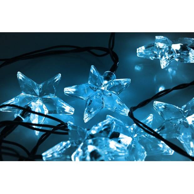 LED vánoční řetěz, hvězdy, 20 LED, 3m, přívod 3m, IP20, modrá 1V30-B Solight