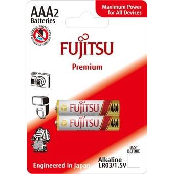 Fujitsu Premium Power alkalická baterie LR03/AAA, blistr 2ks
