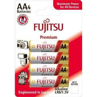 Fujitsu Premium Power alkalická baterie LR06/AA, blistr 4ks