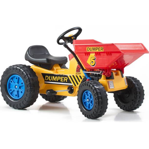 Šlapací traktor Classic s čelním nosičem žluto/modrý 690812 G21