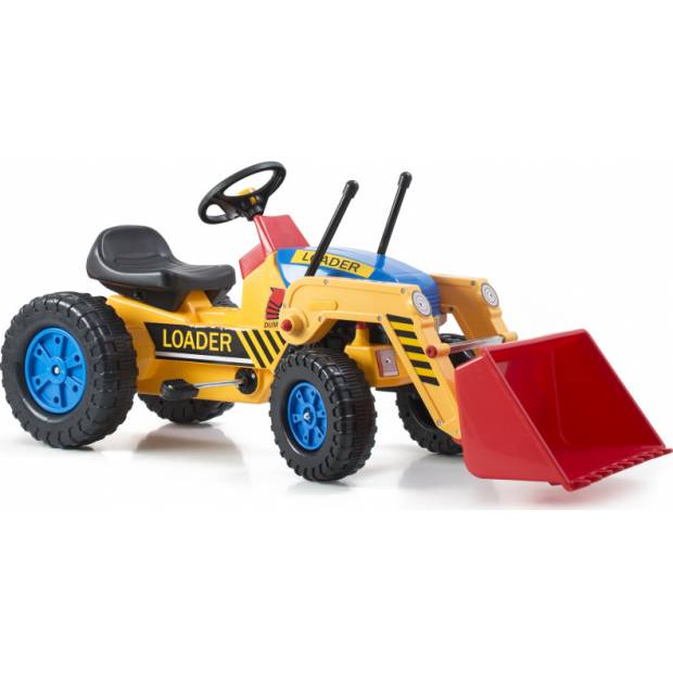 Hračka Šlapací traktor Classic s nakladačem žluto/modrý 690813 G21