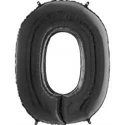 Nafukovací balónek číslo 0 černý 66cm - Grabo