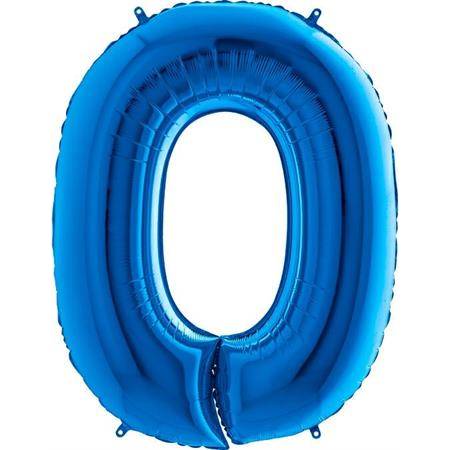 Nafukovací balónek číslo 0 modrý 102cm extra velký - Grabo