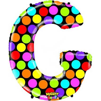 Nafukovací balónek písmeno G barevné 102 cm - Grabo