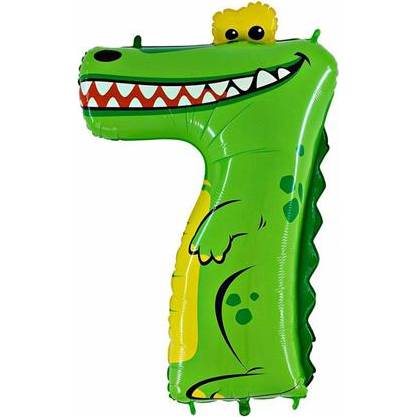 Nafukovací balónek krokodýl číslo 7 pro děti 102cm - Grabo