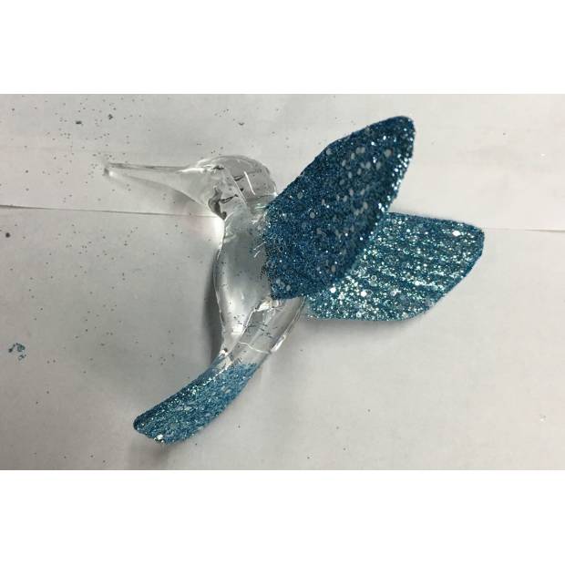 Kolibřík, závěsná vánoční dekorace, barva modrá VCA094-B Art