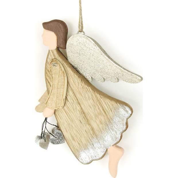 Andělíček, závěsná dřevěná vánoční dekorace ZA8602 Art