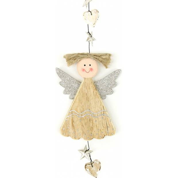 Andělíček, závěsná dřevěná vánoční dekorace ZA8609 Art