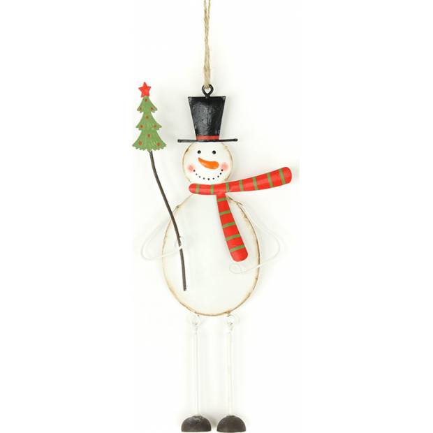 Sněhulák, kovová vánoční závěsná dekorace ZA8636 Art