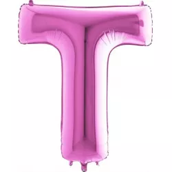 Nafukovací balónek písmeno T růžové 102 cm - Grabo