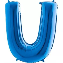 Nafukovací balónek písmeno U modré 102 cm - Grabo