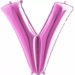 Nafukovací balónek písmeno V růžové 102 cm - Grabo