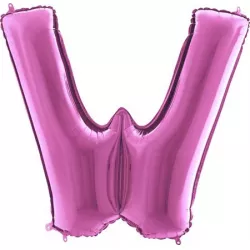 Nafukovací balónek písmeno W růžové 102 cm - Grabo