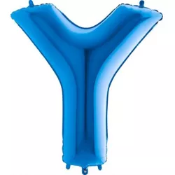 Nafukovací balónek písmeno Y modré 102 cm - Grabo