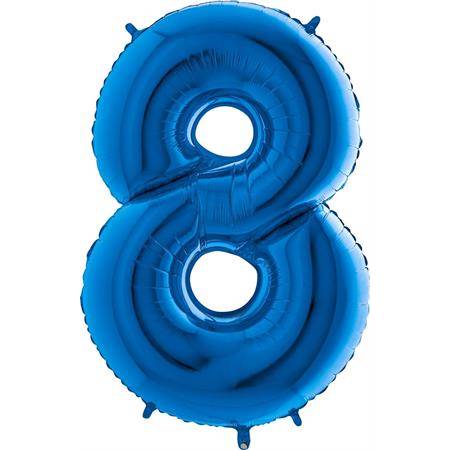 Nafukovací balónek číslo 8 modrý 102cm extra velký - Grabo