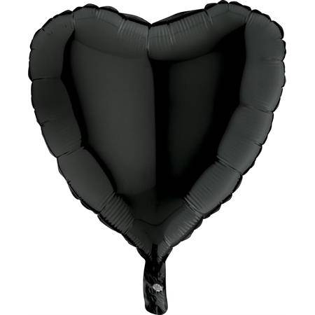 Nafukovací balónek černé srdce 46 cm - Grabo