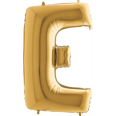Nafukovací balónek písmeno E zlaté 102 cm - Grabo