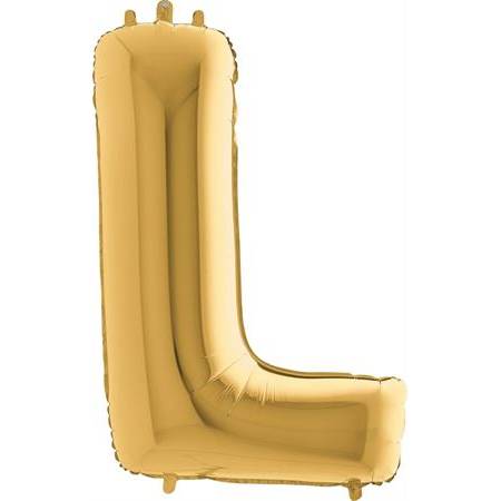 Nafukovací balónek písmeno L zlaté 102 cm - Grabo