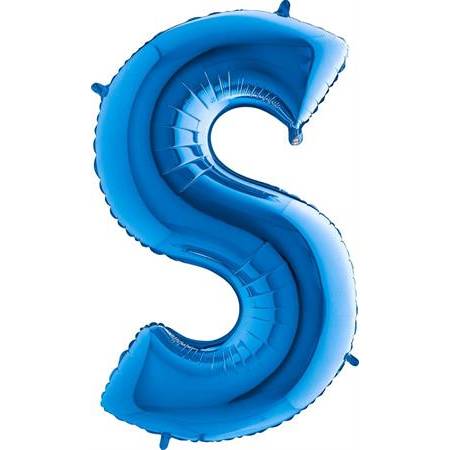 Nafukovací balónek písmeno S modré 102 cm - Grabo