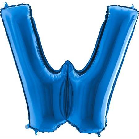 Nafukovací balónek písmeno W modré 102 cm - Grabo