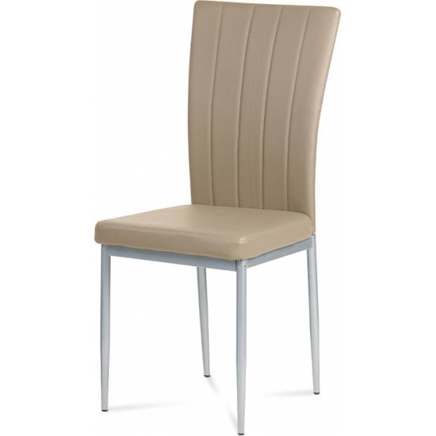 Jídelní židle koženka cappuccino / šedý lak AC-1287 CAP Art