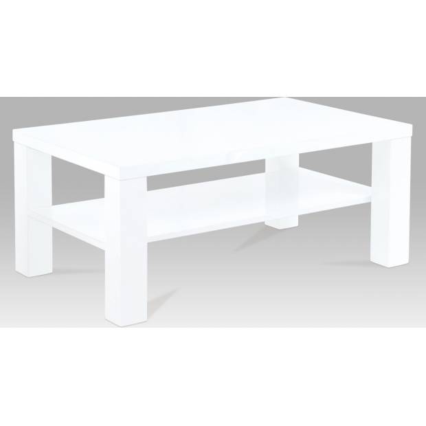 Konferenční stolek 100x60x42 cm, vysoký lesk bílý AHG-113 WT Art