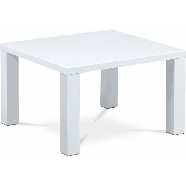 Konferenční stolek 80x80x50, vysoký lesk bílý AHG-501 WT Art
