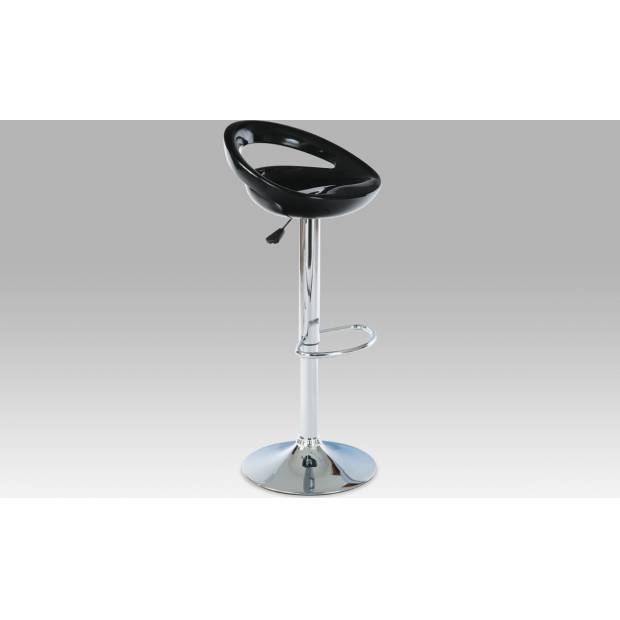 Barová židle, chrom / plast černý AUB-1030 BK Art