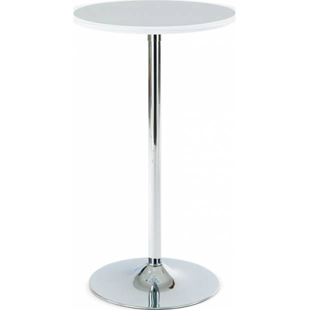 Barový stůl bílo-stříbrný plast, pr. 60 cm AUB-6050 WT Art