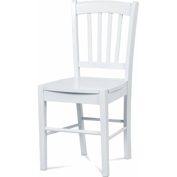 2kusy Jídelní židle celodřevěná, bílá AUC-005 WT Art