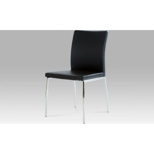 Jídelní židle chrom / koženka černá B827 BK Art
