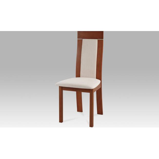 Jídelní židle masiv buk, barva třešeň, potah krémový BC-3921 TR3 Art