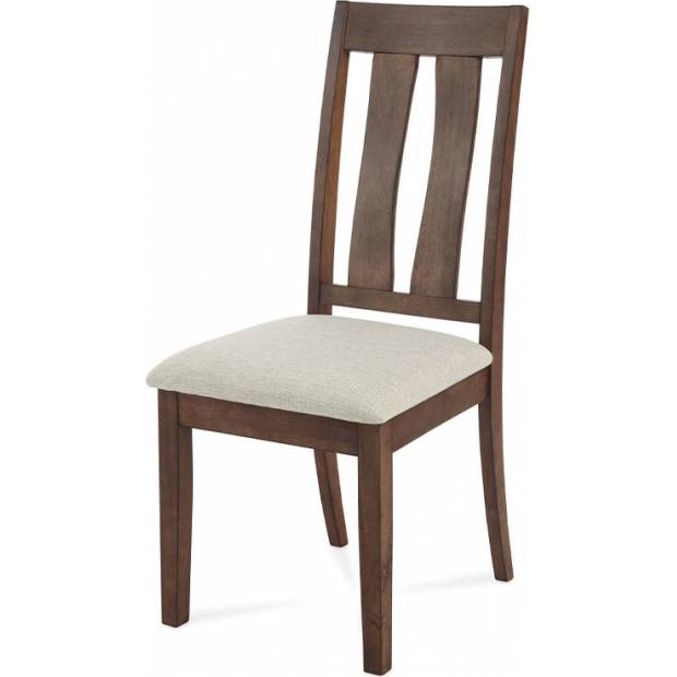 Jídelní židle, ořech-antik, potah krémový C-192 ANT Art