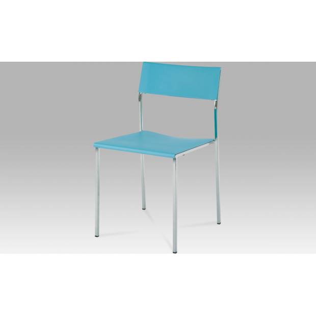 Židle plastová modrá / chrom CT-222 BLUE Art