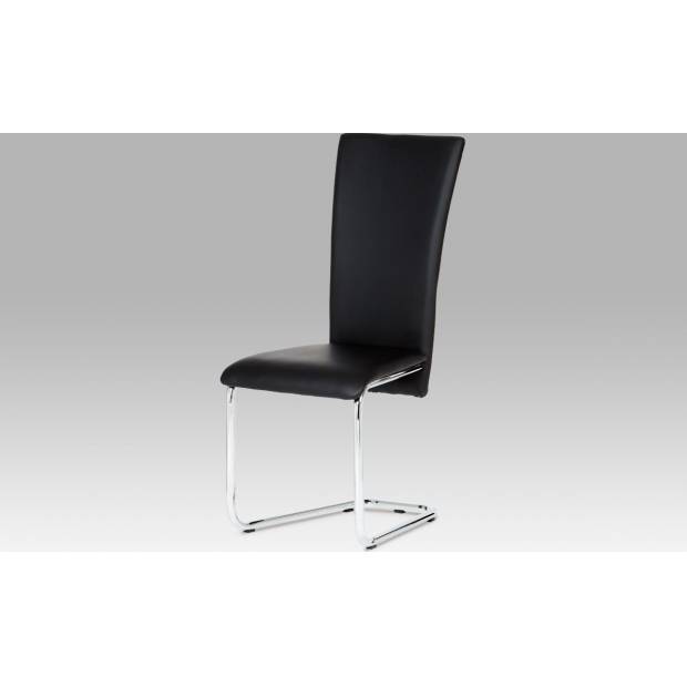 Jídelní židle chrom / černá koženka DCL-173 BK Art