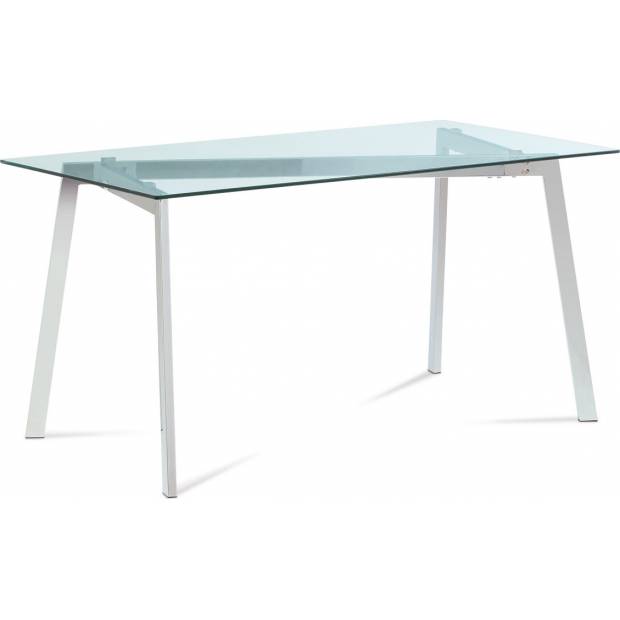 Jídelní stůl 150x80 cm, čiré sklo / chrom GDT-510 CLR Art