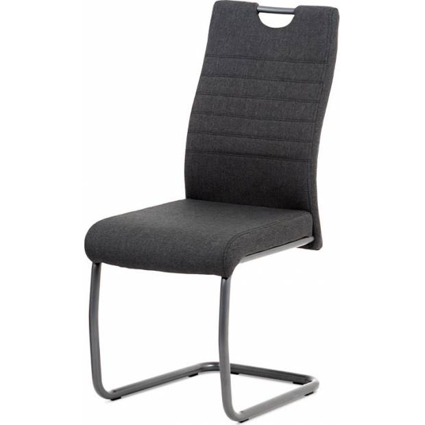 Jídelní židle, šedá látka, kov matná antracit DCL-417 GREY2 Art