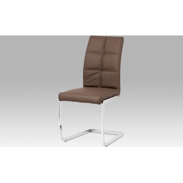 Jídelní židle koženka cappuccino / chrom HC-206 CAP Art