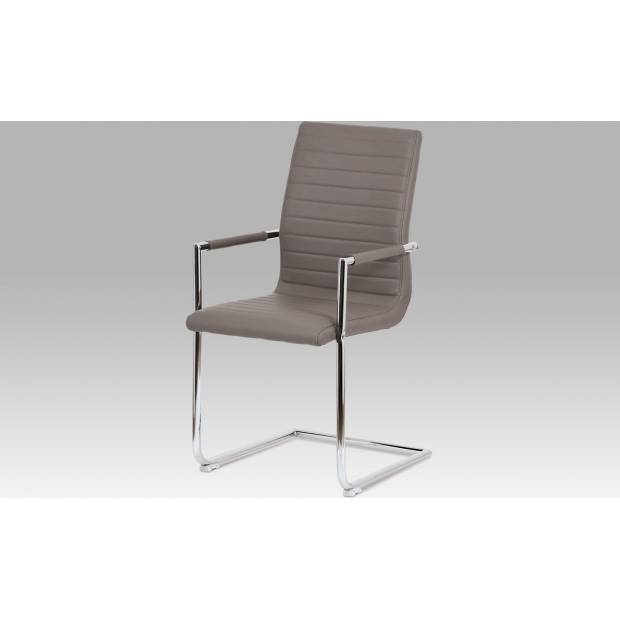 Konferenční židle, černá ekokůže, kov chrom HC-349 COF1 Art