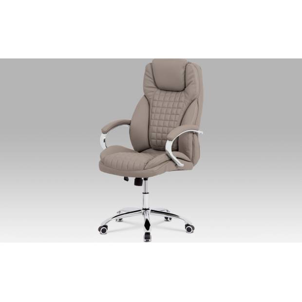 Kancelářská židle, latté ekokůže, chrom kříž, houpací mechanismus KA-G194 LAT Art