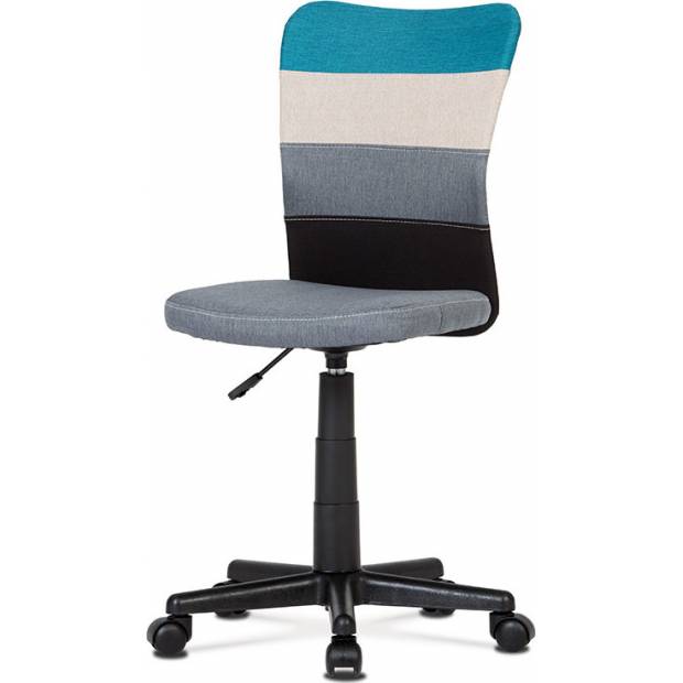Kancelářská židle, látka - mix barev, výškově nastavitelná KA-N837 BLUE Art